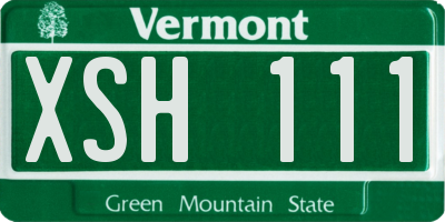 VT license plate XSH111