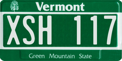 VT license plate XSH117