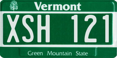 VT license plate XSH121