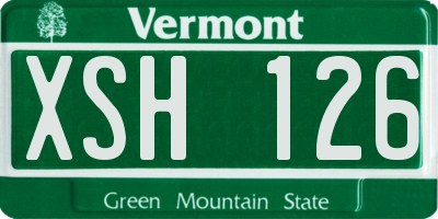 VT license plate XSH126