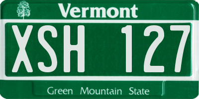 VT license plate XSH127
