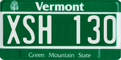VT license plate XSH130