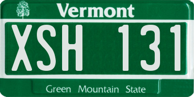 VT license plate XSH131