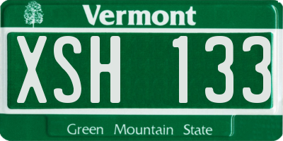 VT license plate XSH133