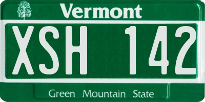 VT license plate XSH142