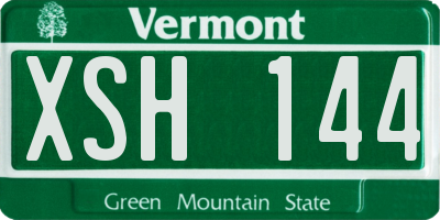 VT license plate XSH144