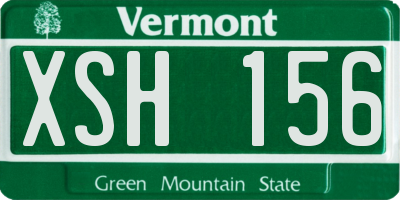VT license plate XSH156