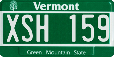 VT license plate XSH159