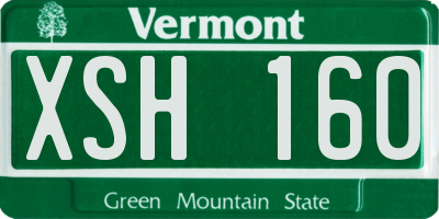 VT license plate XSH160