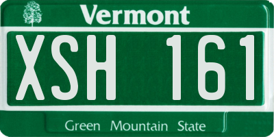 VT license plate XSH161