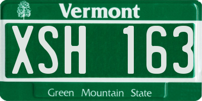 VT license plate XSH163