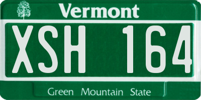 VT license plate XSH164