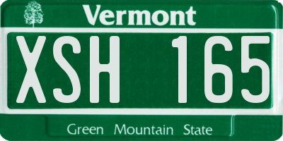VT license plate XSH165