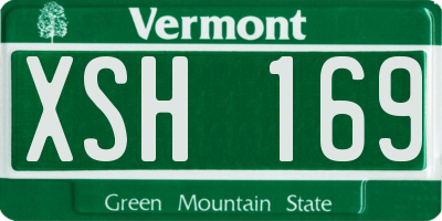 VT license plate XSH169