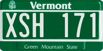 VT license plate XSH171