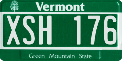 VT license plate XSH176