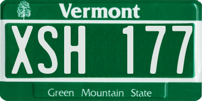 VT license plate XSH177