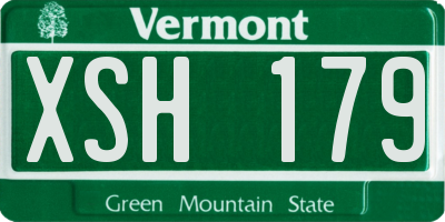 VT license plate XSH179