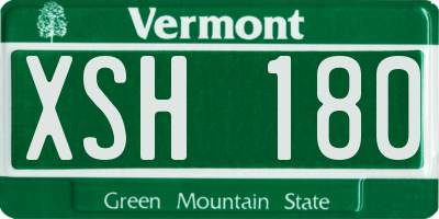 VT license plate XSH180