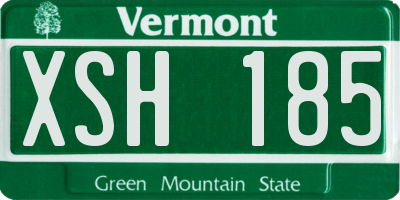 VT license plate XSH185