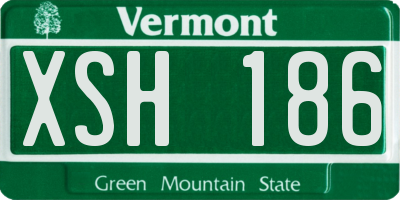 VT license plate XSH186