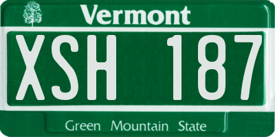 VT license plate XSH187