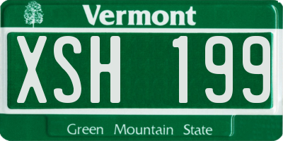 VT license plate XSH199