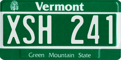 VT license plate XSH241