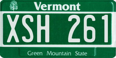 VT license plate XSH261