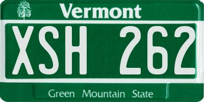 VT license plate XSH262