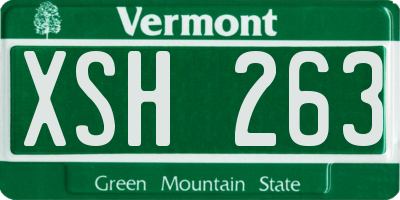 VT license plate XSH263