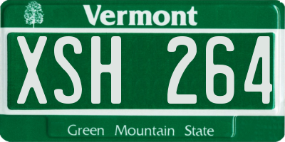 VT license plate XSH264