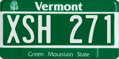 VT license plate XSH271