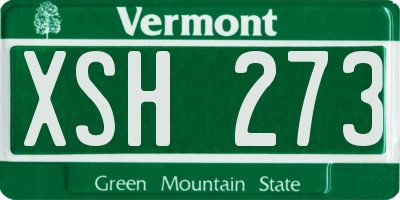 VT license plate XSH273