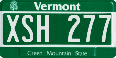 VT license plate XSH277