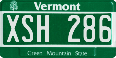 VT license plate XSH286