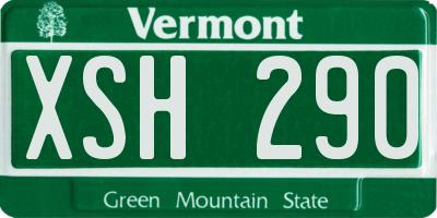 VT license plate XSH290