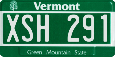 VT license plate XSH291