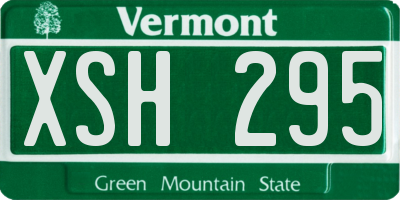VT license plate XSH295