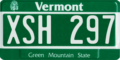VT license plate XSH297