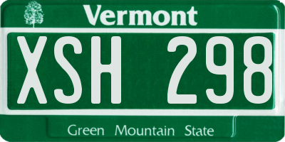 VT license plate XSH298