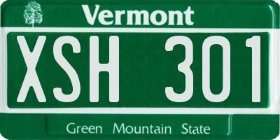 VT license plate XSH301