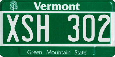 VT license plate XSH302