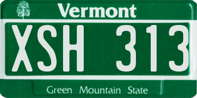 VT license plate XSH313