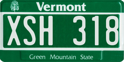 VT license plate XSH318