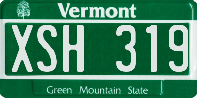 VT license plate XSH319
