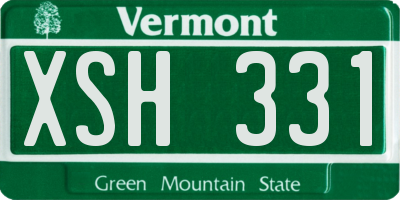 VT license plate XSH331