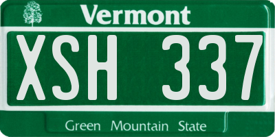 VT license plate XSH337