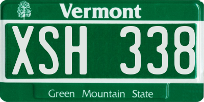 VT license plate XSH338