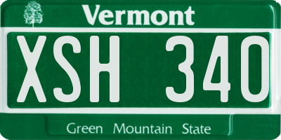 VT license plate XSH340